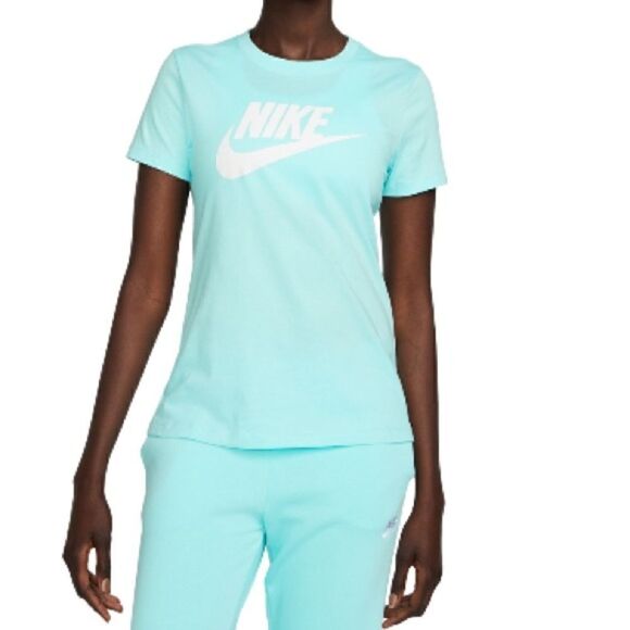Nike Sportswear athletic Women Essential T-Shirt  copa /white blue, shirt - Picture 3 of 8